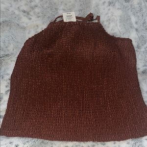 Women's Brown Halter Top